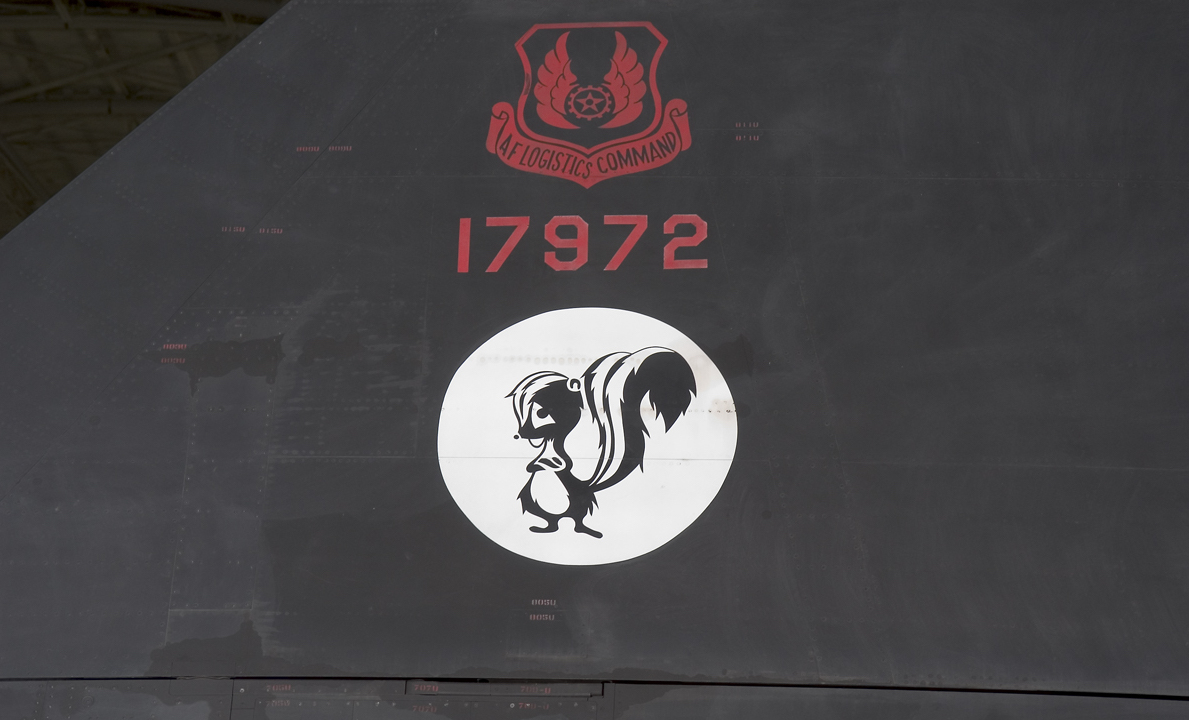 Skunk Works logo on Museum’s SR-71. Photo #2005-6014 by Dane Penland, Smithsonian National Air and Space Museum.
