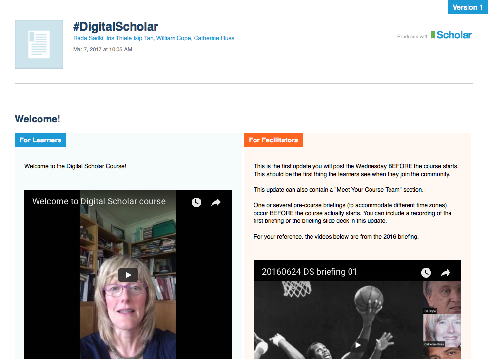 Digital Scholar Learning Module