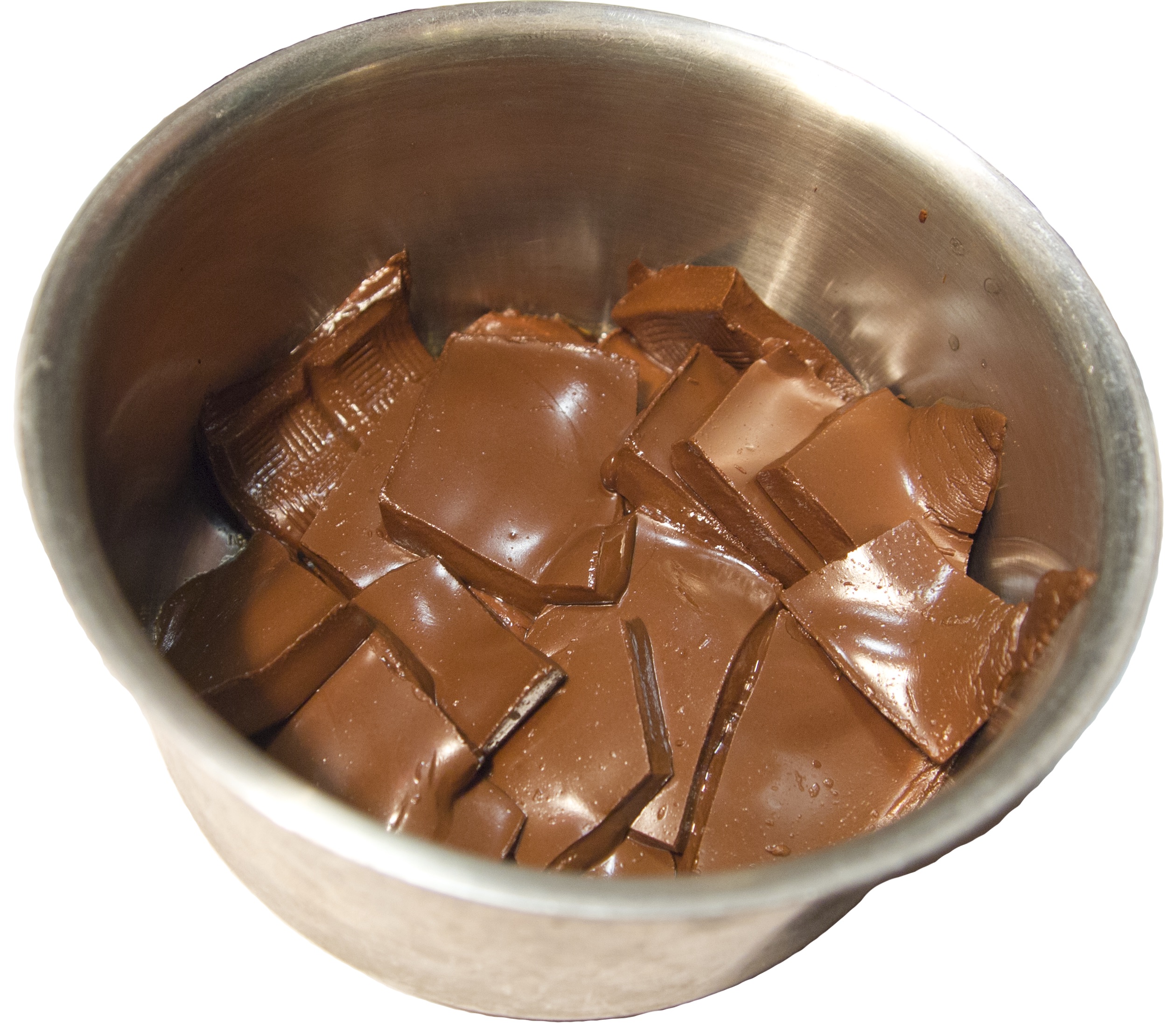 Partially-melted chocolate