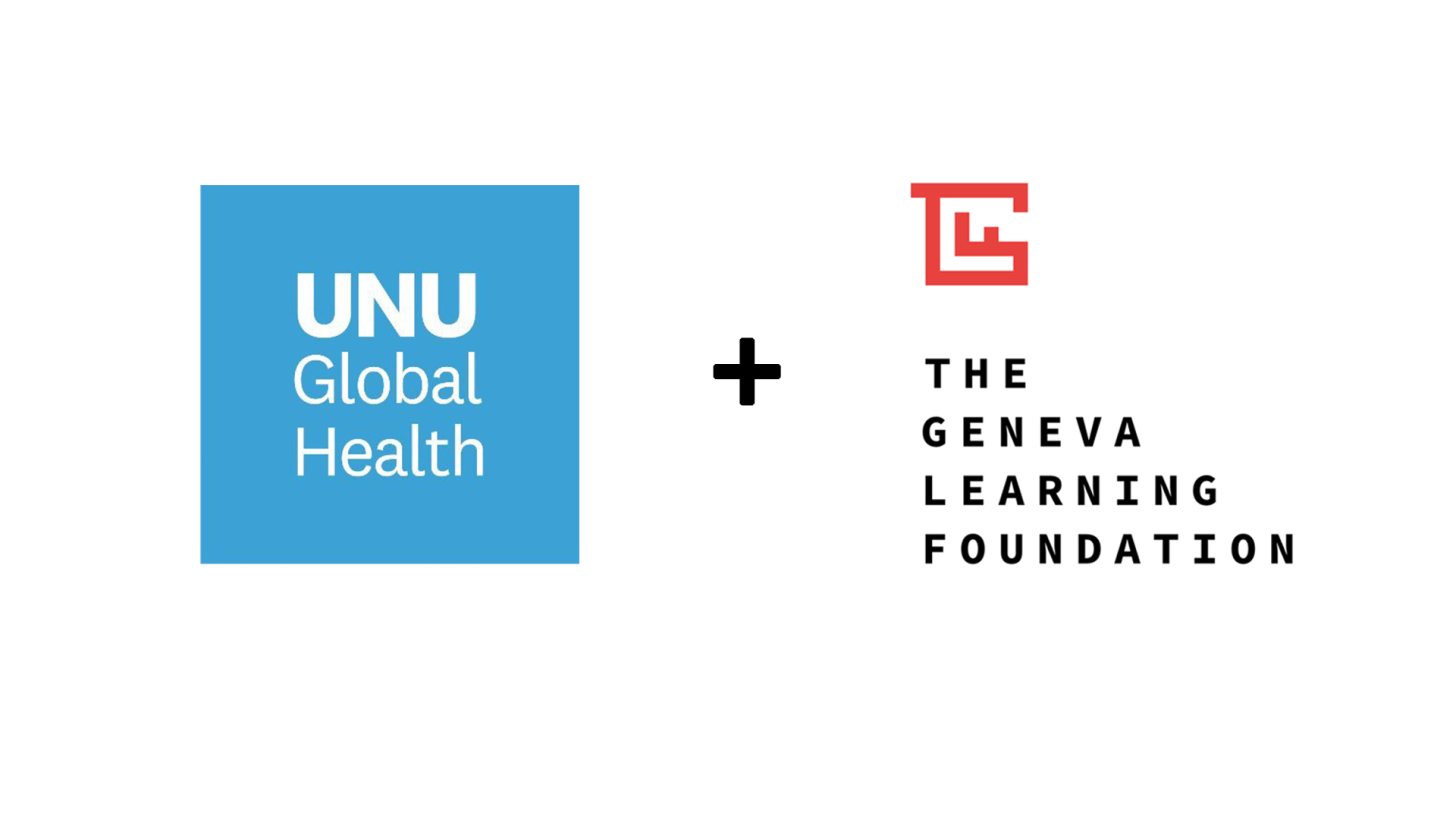 UNU Global Health and The Geneva Learning Foundation logo lockup